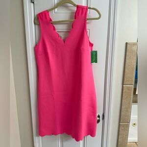 Lilly Pulitzer Vibrant Pink Scalloped Mini Dress